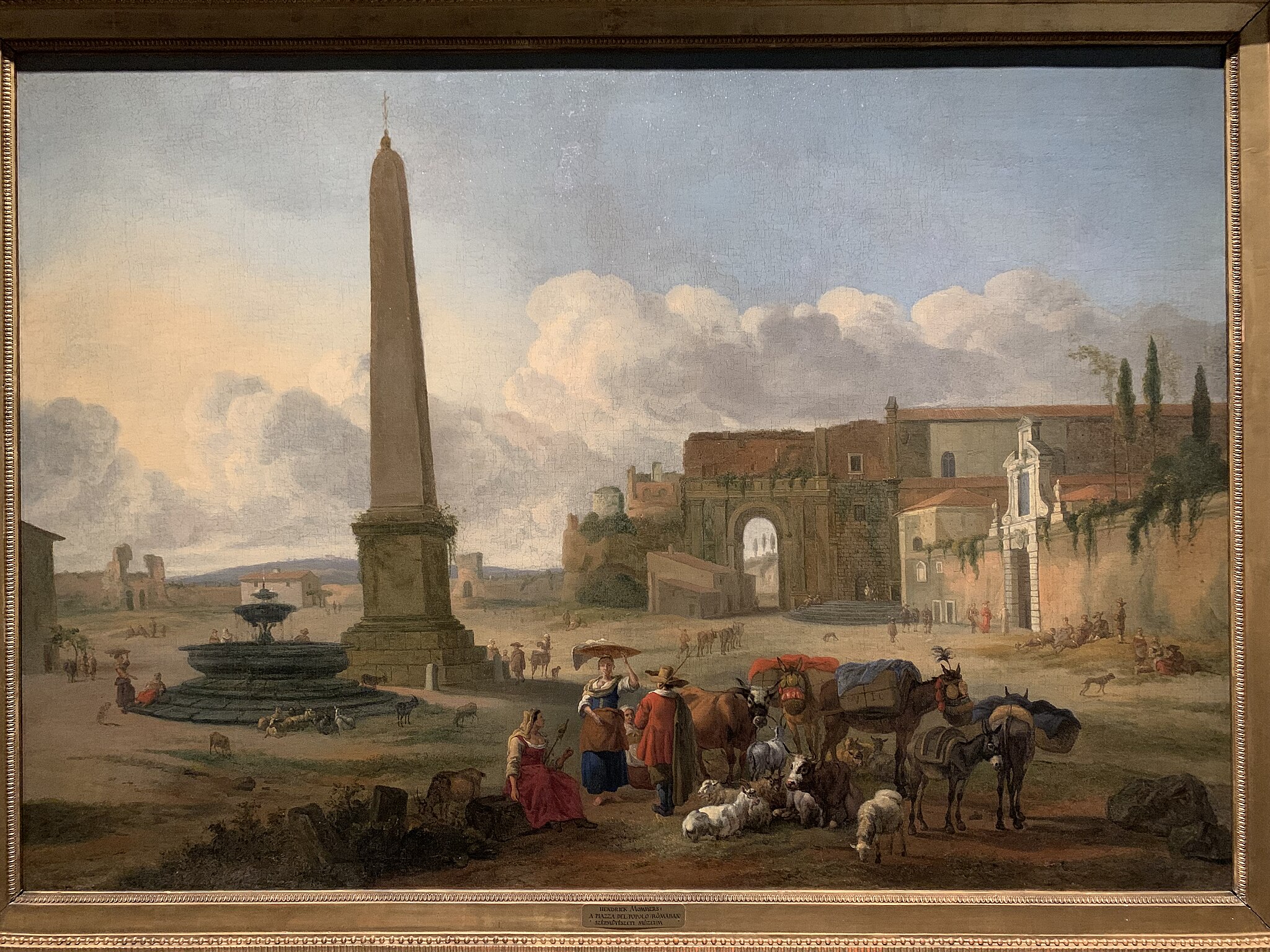 Roman populace in the Piazza del Popolo in Rome